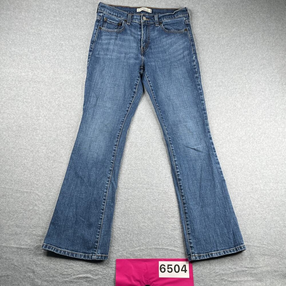 Levis 515 Bootcut Jeans Womens Size 8 Medium Blue Distressed Casual